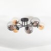 Chehalis ceiling light, globe light 20 cm Amber, Smoke-coloured, 6-light sources