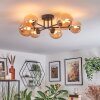 Chehalis ceiling light, globe light 20 cm Amber, 6-light sources