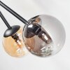 Chehalis ceiling light, globe light 55 cm Amber, Smoke-coloured, 6-light sources