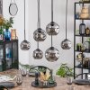 Ripoll hanging light, globe light, pendant light Smoke-coloured, 6-light sources