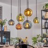 Ripoll hanging light, globe light, pendant light blue, gold, green, coppery, 6-light sources