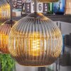 Koyoto hanging light, globe light, pendant light blue, green, coppery, 6-light sources