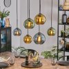Koyoto hanging light, globe light, pendant light blue, gold, green, 6-light sources