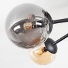 Chehalis ceiling light, globe light 55 cm Amber, Smoke-coloured, 6-light sources
