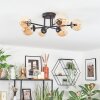 Chehalis ceiling light, globe light 55 cm Amber, 6-light sources