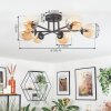Chehalis ceiling light, globe light 55 cm Amber, 6-light sources