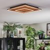 Meron ceiling light LED Wood like finish, black, 1-light source