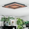 Meron ceiling light LED Wood like finish, black, 1-light source