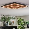 Meron ceiling light LED Wood like finish, black, 1-light source