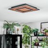 Meron ceiling light LED Wood like finish, black, 1-light source
