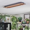 Meron ceiling light LED Wood like finish, black, 1-light source
