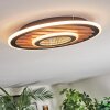 Meron ceiling light LED Wood like finish, black, 1-light source