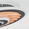 Meron ceiling light LED Wood like finish, black, 1-light source
