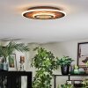 Meron ceiling light LED Wood like finish, black, 1-light source