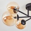 Chehalis ceiling light, globe light Amber, 6-light sources