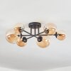 Chehalis ceiling light, globe light Amber, 6-light sources