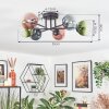 Chehalis ceiling light, globe light blue, green, clear, coppery, 6-light sources