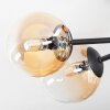 Chehalis ceiling light, globe light 55 cm Amber, clear, 6-light sources