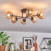 Chehalis ceiling light, globe light 55 cm Amber, clear, 6-light sources