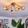 Chehalis ceiling light, globe light 56 cm Amber, 6-light sources