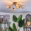Chehalis ceiling light, globe light 56 cm Amber, 6-light sources