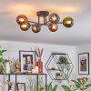 Chehalis ceiling light, globe light blue, green, coppery, 6-light sources