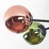 Chehalis ceiling light, globe light blue, green, coppery, 6-light sources