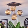 Chehalis ceiling light, globe light Smoke-coloured, 5-light sources