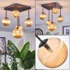 Chehalis ceiling light, globe light Amber, 5-light sources