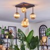 Chehalis ceiling light, globe light Amber, 5-light sources
