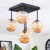Chehalis ceiling light, globe light Amber, 5-light sources