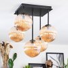 Chehalis ceiling light, globe light Amber, 5-light sources