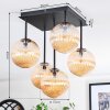 Chehalis ceiling light, globe light Amber, 5-light sources