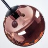 Chehalis ceiling light, globe light blue, green, coppery, 5-light sources