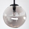 Chehalis ceiling light, globe light 34 cm Smoke-coloured, 3-light sources