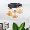 Chehalis ceiling light, globe light 34 cm Amber, 3-light sources