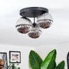Chehalis ceiling light, globe light 34 cm Smoke-coloured, 3-light sources
