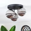 Chehalis ceiling light, globe light 34 cm Smoke-coloured, 3-light sources