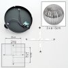 Chehalis ceiling light, globe light 34 cm Smoke-coloured, 3-light sources