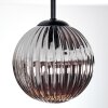 Chehalis ceiling light, globe light 34 cm Smoke-coloured, 3-light sources