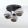 Chehalis ceiling light, globe light 34 cm Smoke-coloured, 3-light sources