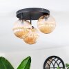 Chehalis ceiling light, globe light 34 cm Amber, 3-light sources