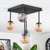 Chehalis ceiling light, globe light Amber, Smoke-coloured, 5-light sources