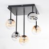Chehalis ceiling light, globe light Amber, clear, Smoke-coloured, 5-light sources
