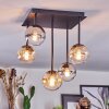 Chehalis ceiling light, globe light Amber, clear, Smoke-coloured, 5-light sources