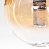 Chehalis ceiling light, globe light Amber, clear, 5-light sources