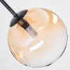 Chehalis ceiling light, globe light Amber, clear, 5-light sources