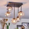 Chehalis ceiling light, globe light Amber, clear, Smoke-coloured, 5-light sources