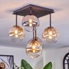 Chehalis ceiling light, globe light Amber, clear, Smoke-coloured, 5-light sources