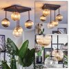 Chehalis ceiling light, globe light Amber, clear, Smoke-coloured, 5-light sources
